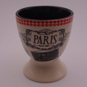 Paris depuis 1889 Au Menu ou A la Carte Tour Eiffel Ceramic Egg Cup
